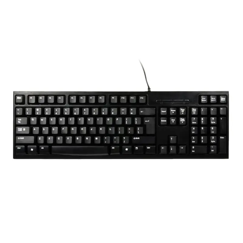 Port Connect Office Budget Wired Keyboard-Black