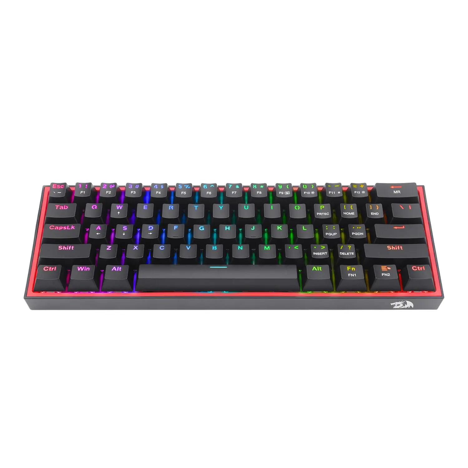 Redragon K617 FIZZ 60% Wired RGB Gaming Keyboard - Black