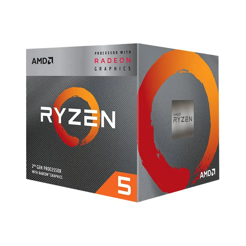 AMD RYZEN 5 3400G SKT AM4 CPU; 4 Core/8 Thread; Base Clock 3.7GHz; Boost Clock 4.2GHz; 6 MB TDP 65W; RX Vega Graphics Cooler in