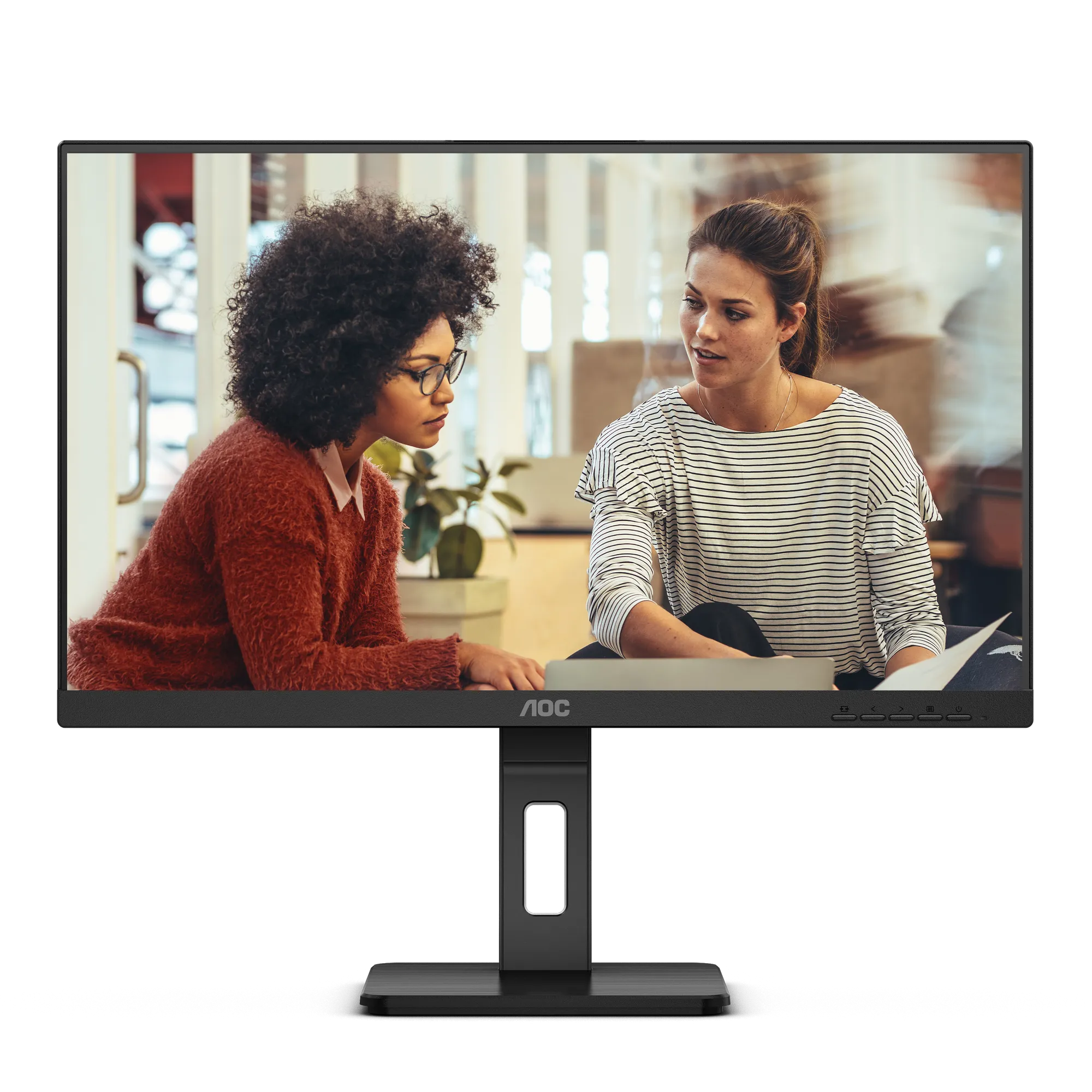AOC 24E3QAF Professional Monitor|23.8 inch|IPS FHD 1920x1080 75hz|HDMI DP|VGA|Flicker Free|Speakers|HAS|3YR Warranty