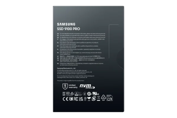 SAMSUNG MZ-VAP2T0BW 9100 PRO 2 TB NVMe SSD - Read Speed up to 14 700 MB/s; Write Speed to up 13 300 MB/s; Random Read up to 1 85