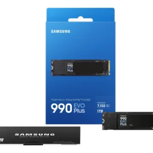 SAMSUNG MZ-V9S1T0BW 990 EVO Plus 1TB NVMe SSD - Read Speed up to 7150 MB/s; Write Speed to up 6300 MB/s; Random Read up to 850;0