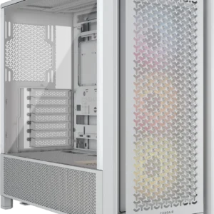 FRAME 4000D RS ARGB White Mid-Tower PC Case; 2x 3.5'' | 2x 2.5'' Drive Bays; Up to 360mm Radiator; 3x RS ARGB PWM Fans;