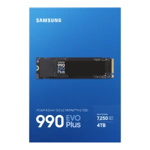SAMSUNG MZ-V9S4T0BW 990 EVO Plus 4TB NVMe SSD - Read Speed up to 7250 MB/s; Write Speed to up 6300 MB/s; Random Read up to 1 050