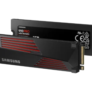 SAMSUNG MZ-V9P2T0CW 990 PRO 2 TB NVMe SSD W/Heatsink - Read Speed up to 7450 MB/s; Write Speed to up 6900 MB/s; Random Read up t