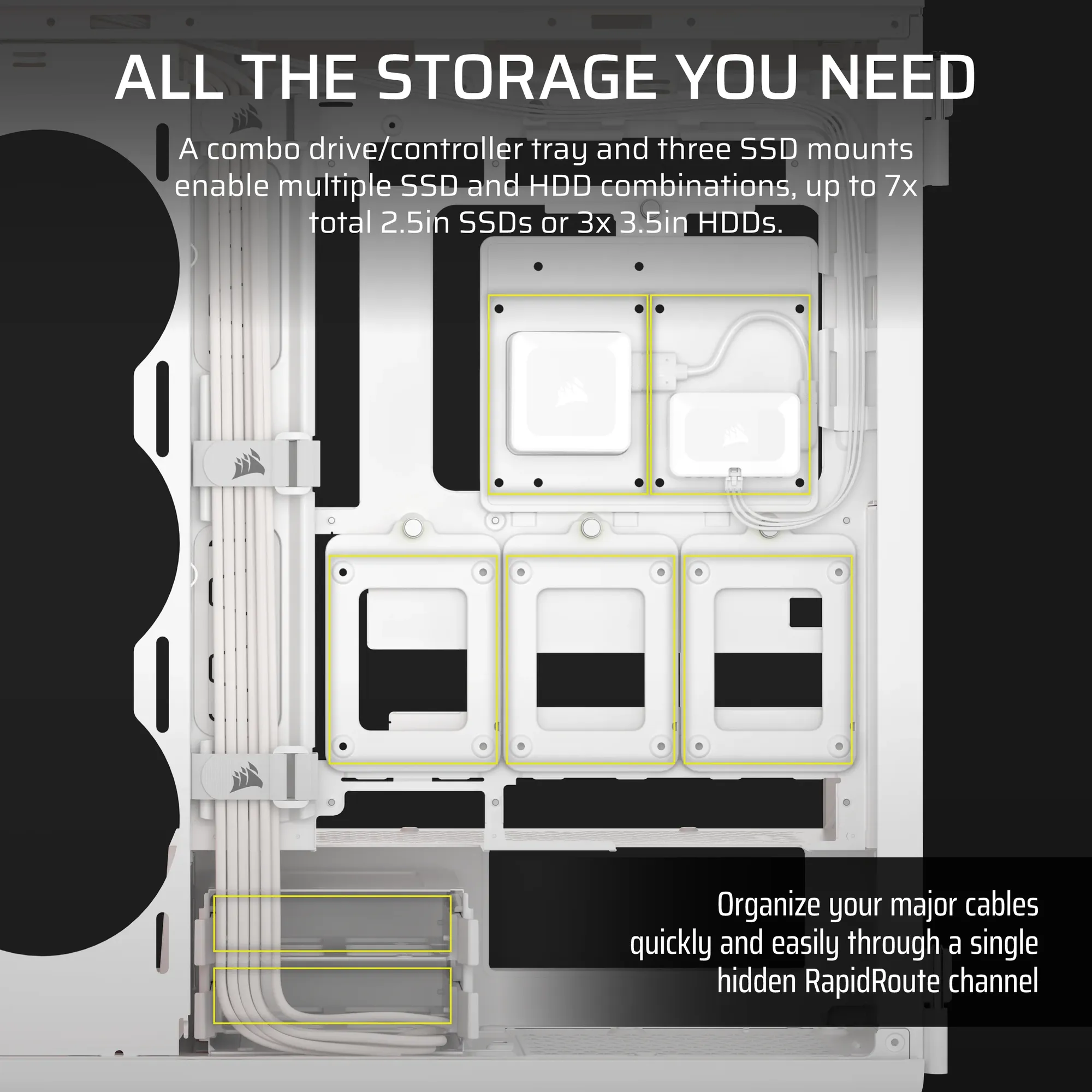 Corsair iCUE LINK 5000T LX RGB Mid-Tower PC Case; White