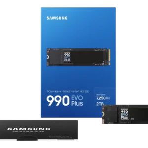 SAMSUNG MZ-V9S2T0BW 990 EVO Plus 2TB NVMe SSD - Read Speed up to 7250 MB/s; Write Speed to up 6300 MB/s; Random Read up to 1 000