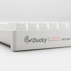 Ducky Keyboard Zero 6108 100% Mechanical Wireless Keyboard; RGB; USB 2.0 / 2.4GHz / BT - White - Cherry MX2A Speed Silver