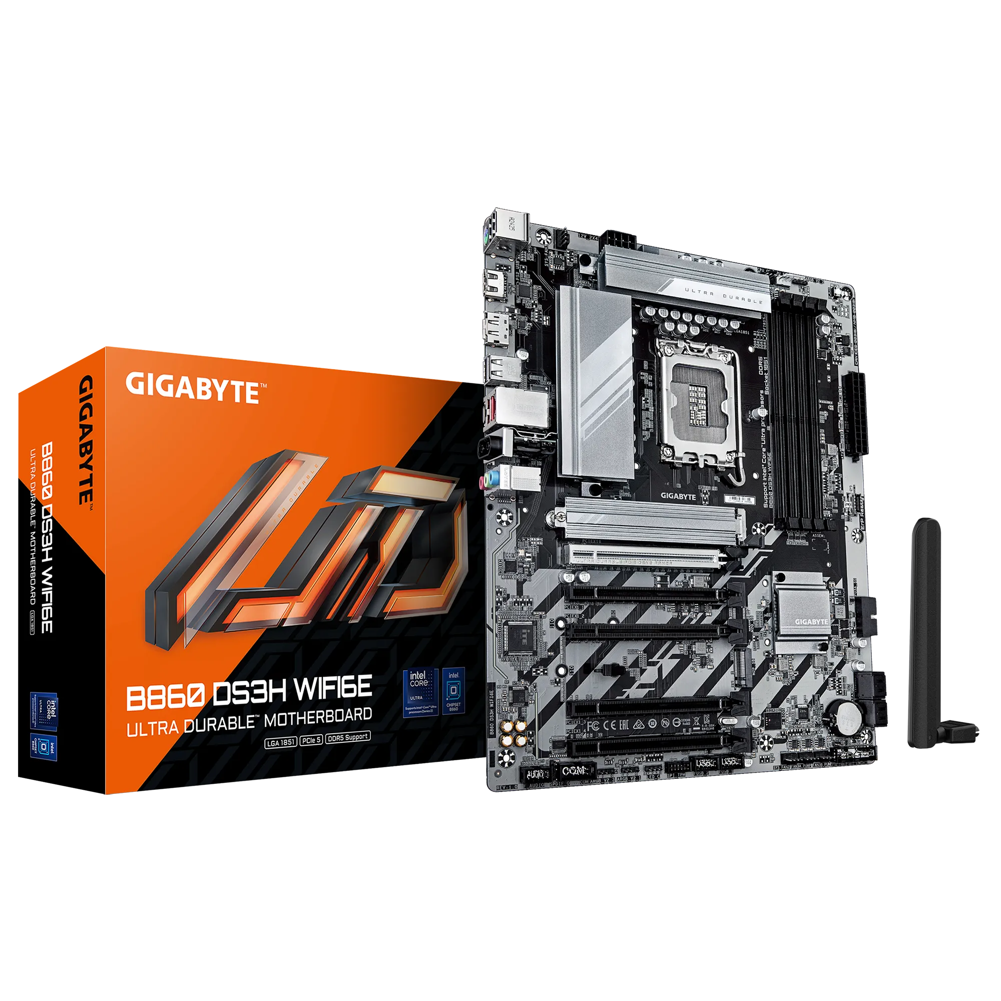 GIGABYTE Intel® B860 Chipset for LGA 1851; 4x DDR5; 2x M2; HDMI/DP ; ATX.