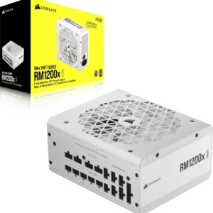 Corsair RM1200x Shift White —1200 Watt 80 PLUS Gold;10yr Warranty. ATX (1); EPS (2);PCI-E (4);12VHPWR (1);PATA (8);SATA (12)