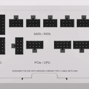 Corsair RM1000x Shift White —1000 Watt 80 PLUS Gold;10yr Warranty. ATX (1); EPS (2);PCI-E (4);12VHPWR (1);PATA (8);SATA (12)