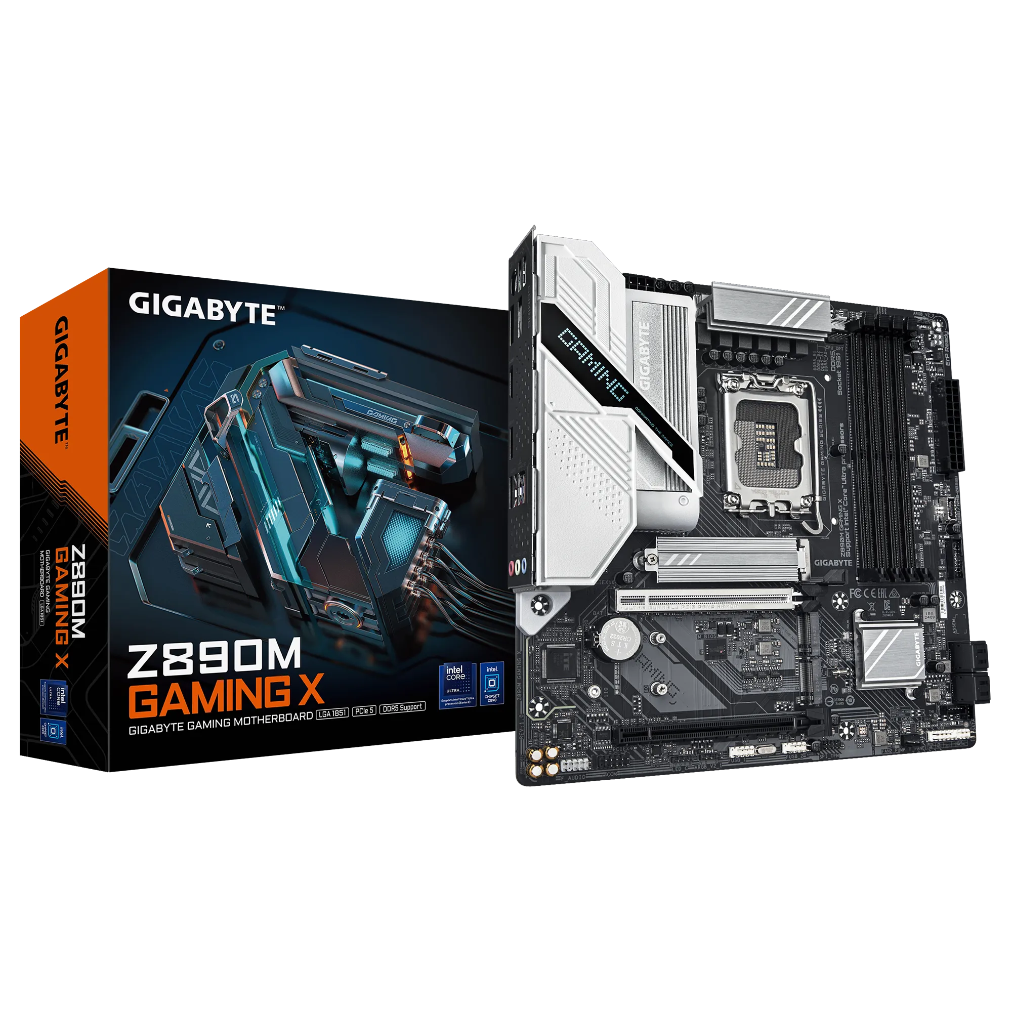 GIGABYTE Intel® Z890 Chipset for LGA 1851; 4x DDR5; 3x M2; HDMI/2x DP; mATX.